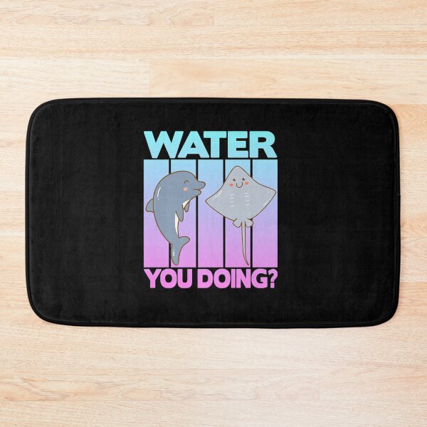 Item preview, WATER YOU DOING DOLPHIN AND MANTA RAYS designed and sold by sobriowslen.