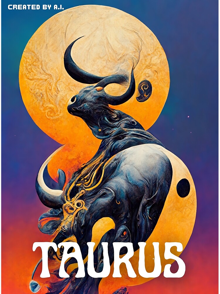 "Taurus Zodiac Sign Created by AI" Poster for Sale by CreatedbyAI