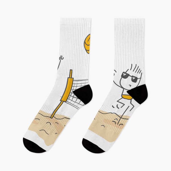 Item preview, Stick figures. Boy and girl playing beach volleyball.  designed and sold by HakanKACAR2014.