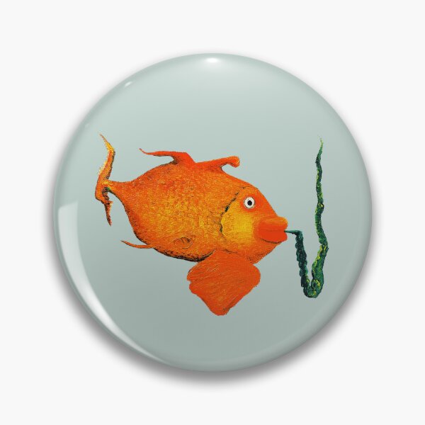 Item preview, Satisfied Fish Oil on Canvas designed and sold by warrenbisch.