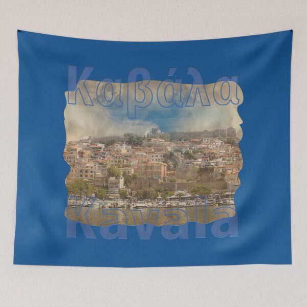 Item preview, Kavala, Castle, Harbour, Clouds, Greece designed and sold by AdleruCo.