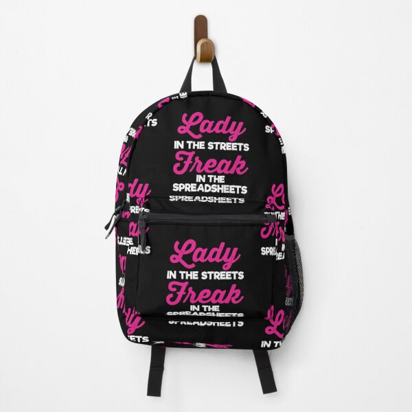 Aperçu de l'œuvre Lady In The Streets Freak In The Spreadsheets: Pun Accounting Gift Funny Accountant Girl créée et vendue par Adexyl.