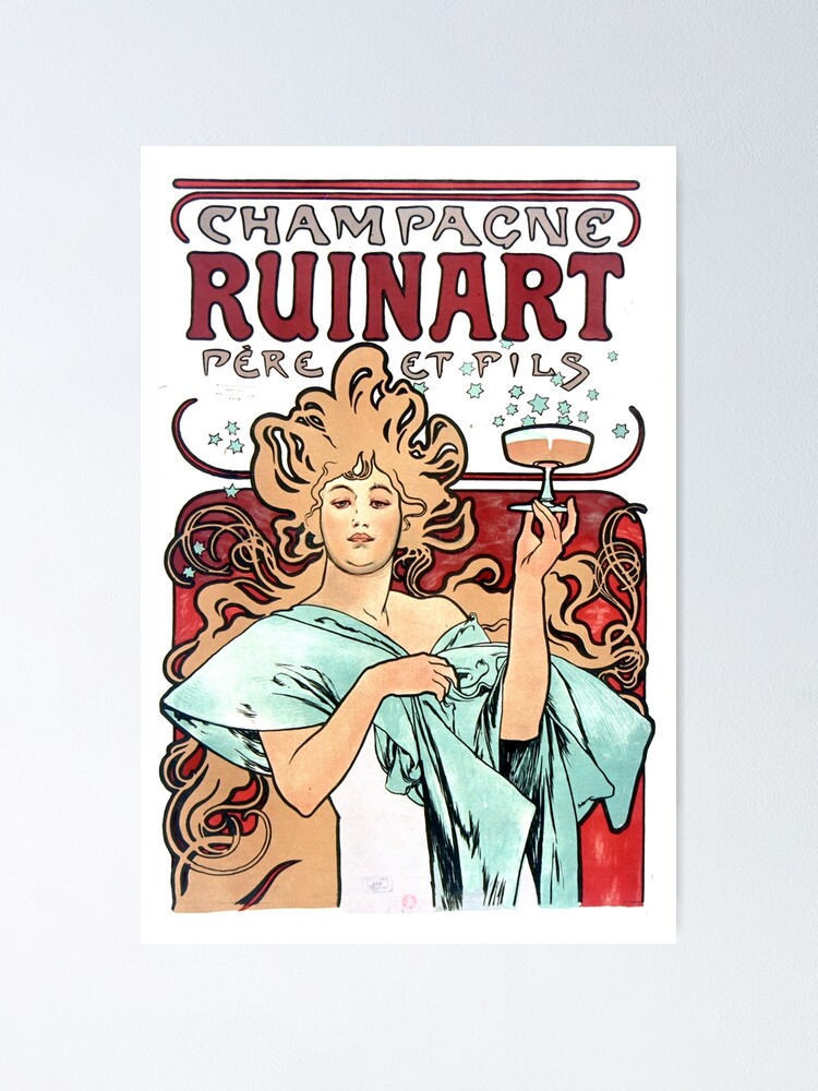 "Alphonse Mucha Poster Advertising Vintage Art Nouveau " Poster for