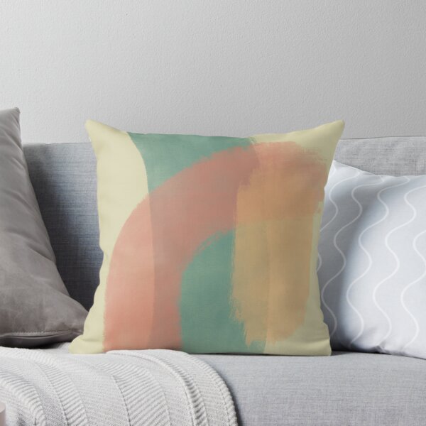 Item preview, Colorful Abstract Brushstrokes Blue Green, Coral Pink, Pastel Orange designed and sold by QuestingPixel.