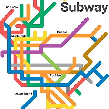 Artwork thumbnail, NYC Subway diagram by shbubble1