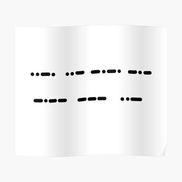 `Fuck you` morse code Poster