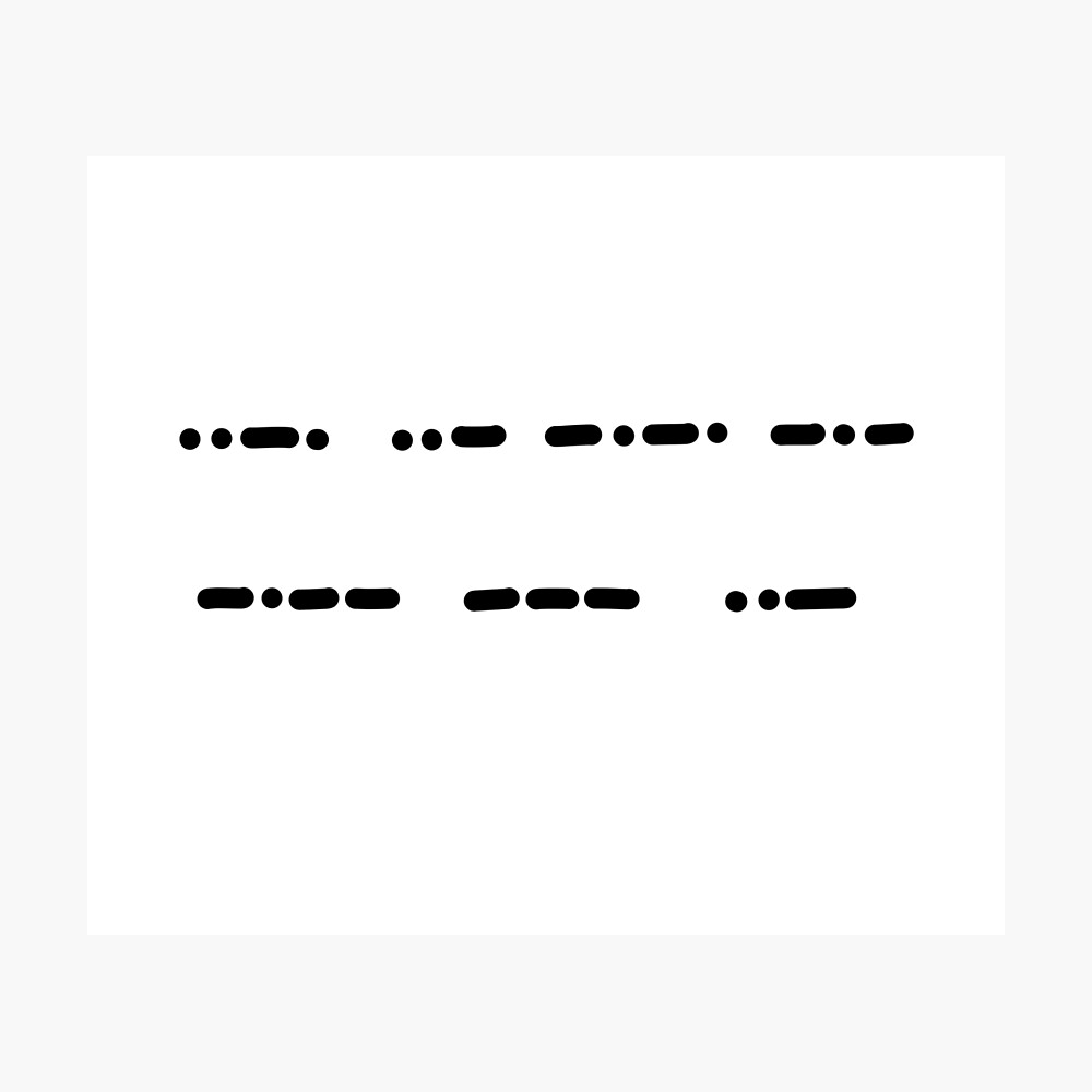 `Fuck you` morse code | Poster
