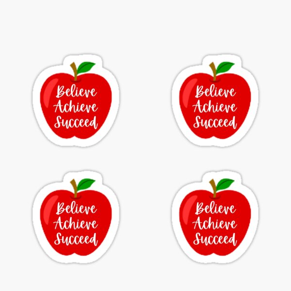 Item preview, Believe Achieve Succeed The Best Teacher Apple White Design designed and sold by BestTeacher.