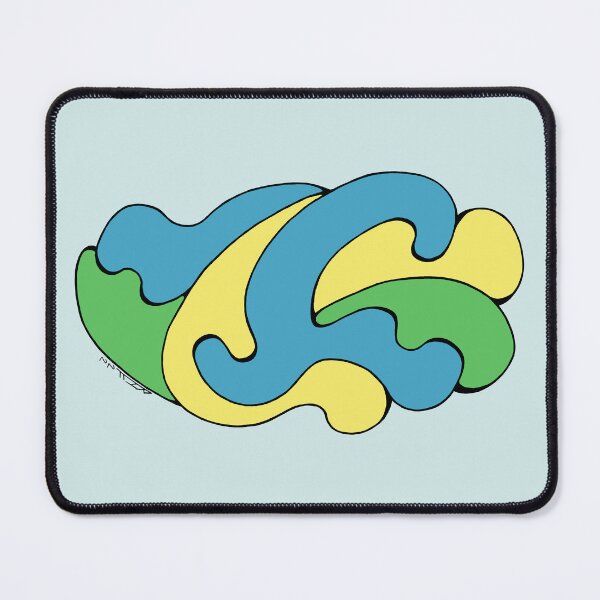 Item preview, Embracing Curves (Yellow, Blue, Green) designed and sold by Azure Lion Productions.