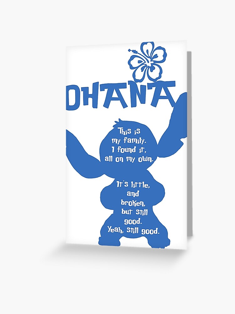 Tarjetas De Felicitacion Stitch Ohana Esta Es Mi Familia De