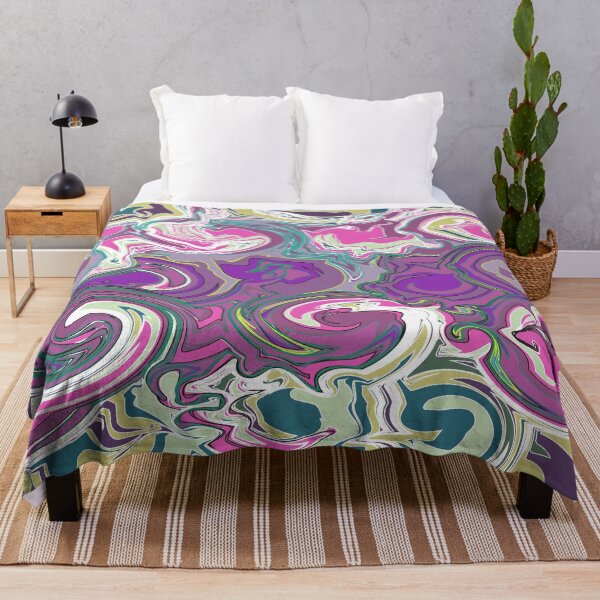 Item preview, Fluid Art, Pouring art design, Cool, soothing colors of Green, Purple, white Abstract, liquid art designed and sold by Thilaniz.