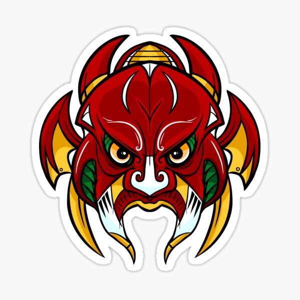 War Mask - Samurai inspired mask Sticker