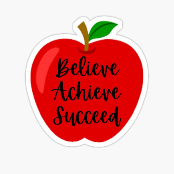 Item preview, Believe Achieve Succeed The Best Teacher Apple Black Design designed and sold by BestTeacher.