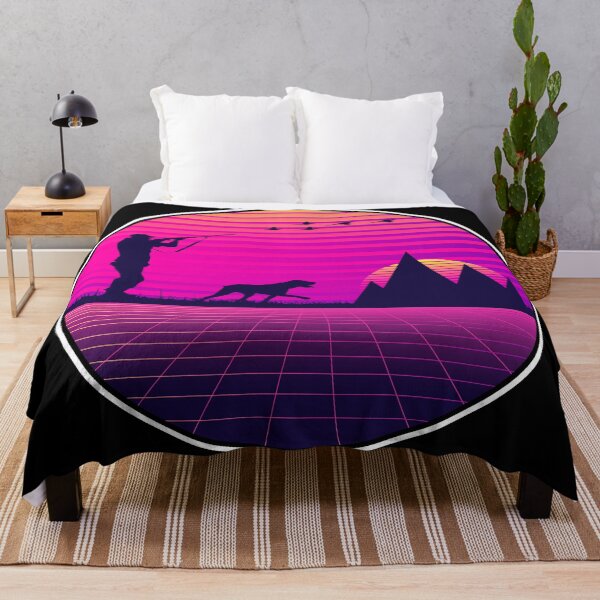 Item preview, Vaporwave Style Pheasant Hunting Upland Bird Hunter Dog designed and sold by merchzy.