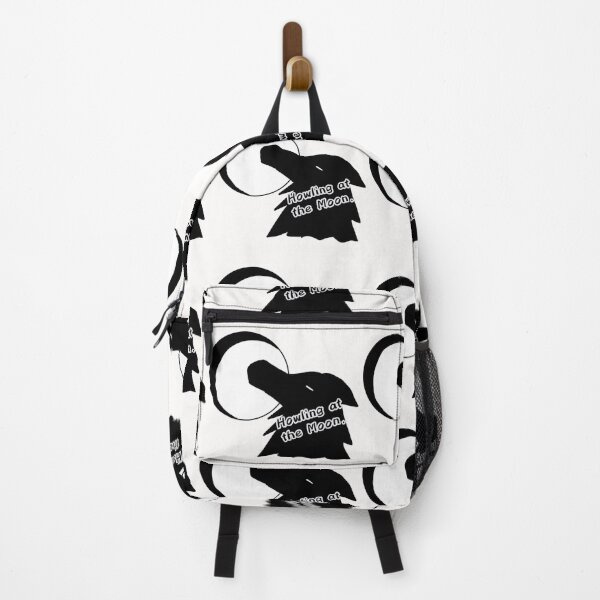 Item preview, Howling at the moon wolf stylized black and white  designed and sold by Jodi Mahaffey.