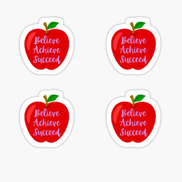 Item preview, Believe Achieve Succeed The Best Teacher Apple Purple Design designed and sold by BestTeacher.