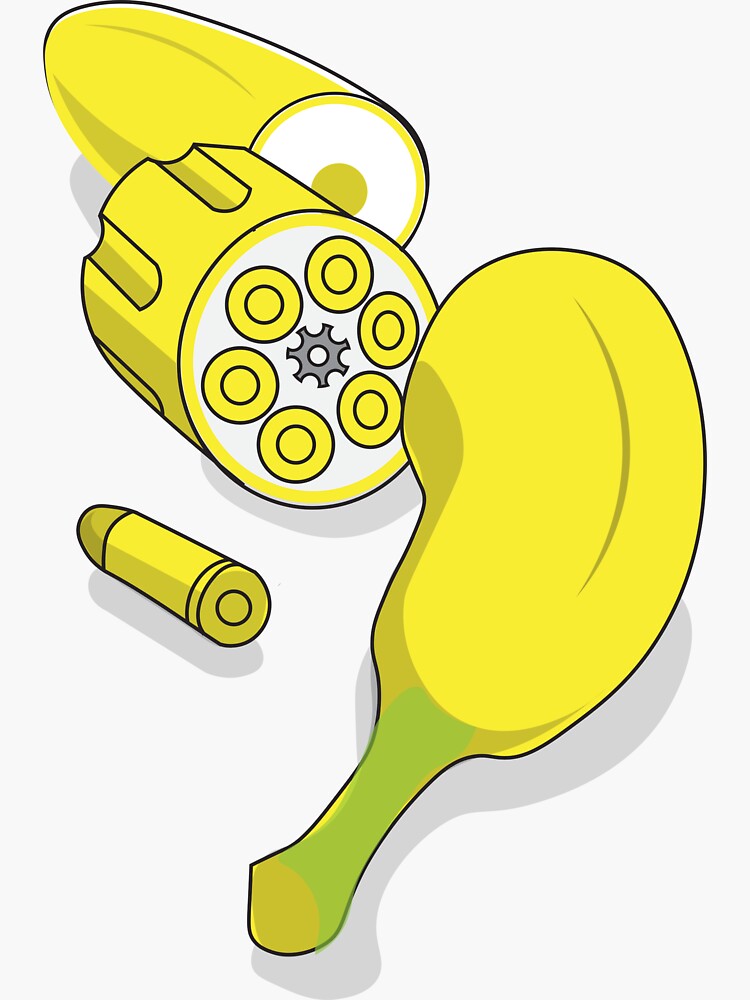 "Banana Gun" Sticker for Sale by MHabeeb Redbubble