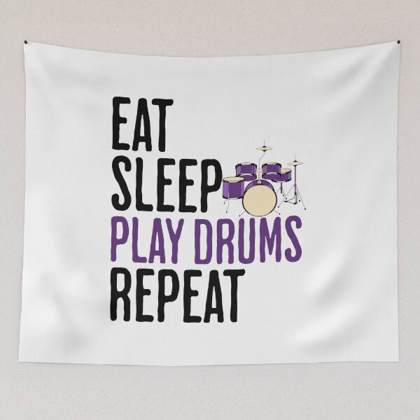 Item preview, Eat Sleep Play Drums Repeat - Music Humor designed and sold by AlanPhotoArt.