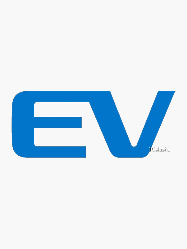 Ev Logo For Electric Vehicles Sticker For Sale By 10slash1 Redbubble