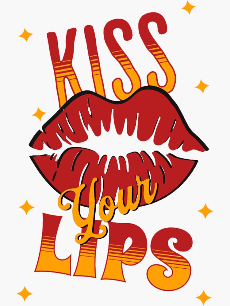 "kiss your lips" Sticker for Sale by syeddaniyal26 Redbubble