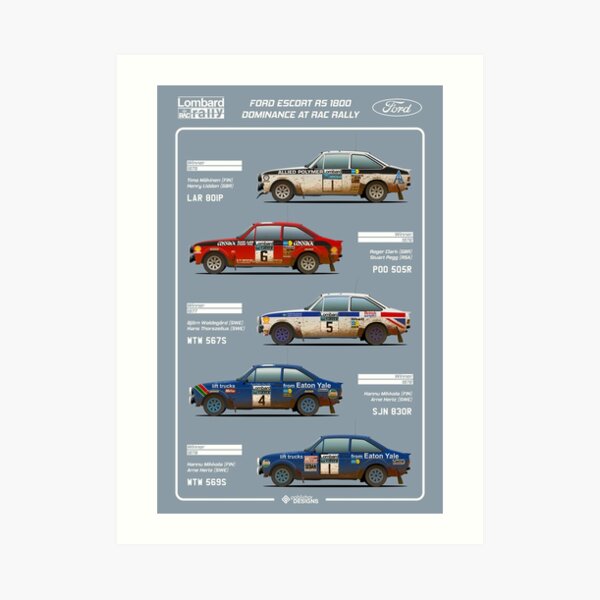Ford Escort RAC Rally Tribute Art Print