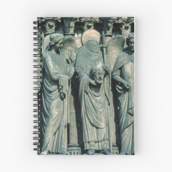 Artikelvorschau, Saint Denis mit seinem Kopf, Fassade Notre Dame Paris 19840818 0053 entworfen und verkauft von Fred Mitchell.