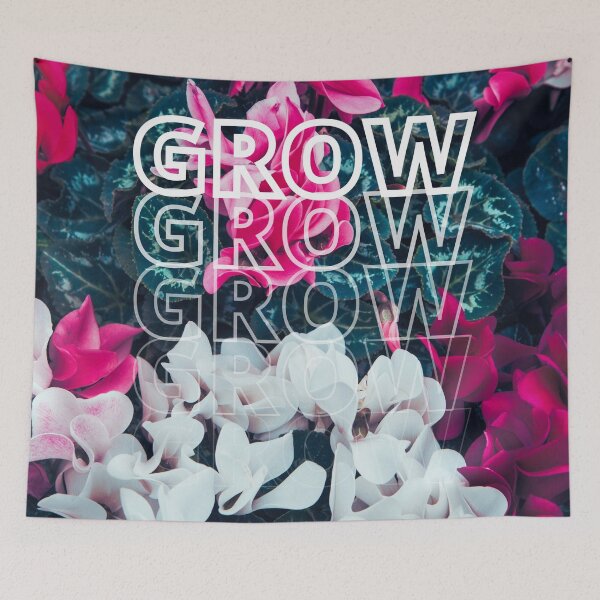Item preview, GROW (above) - Chill Pink And White Flowers designed and sold by AliceSLee.
