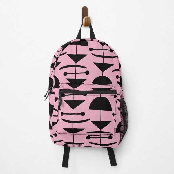 Item preview, Retro Mid Century Modern Abstract Mobile Pattern 865 Pink and Black designed and sold by tonymagnerart.