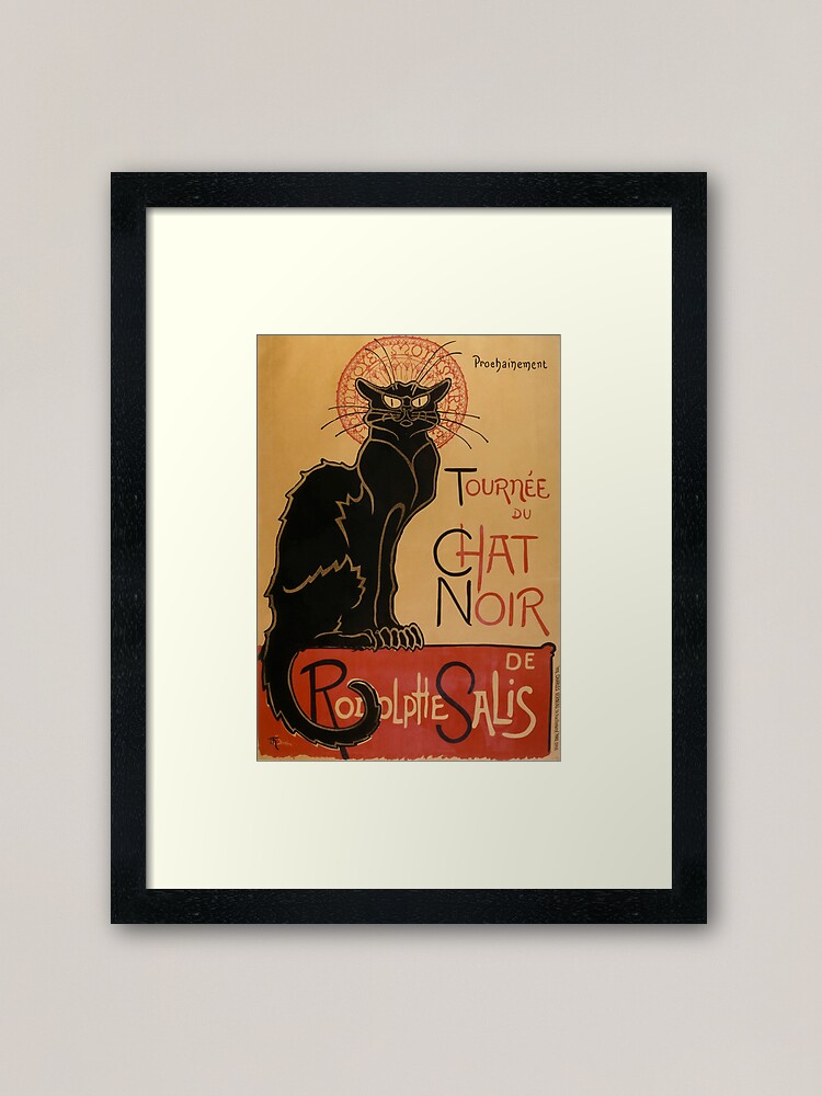 Art Nouveau Print Le Chat Noir By Steinlen Framed Art Print By Potoilstudios Redbubble
