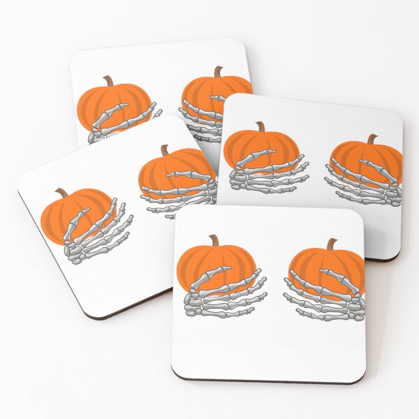 Item preview, skeleton holding pumpkins designed and sold by AtBlk Products.