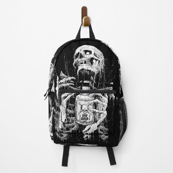 Item preview, Death Skeleton holding bad vibes poison black & white designed and sold by DRK7DSGN.