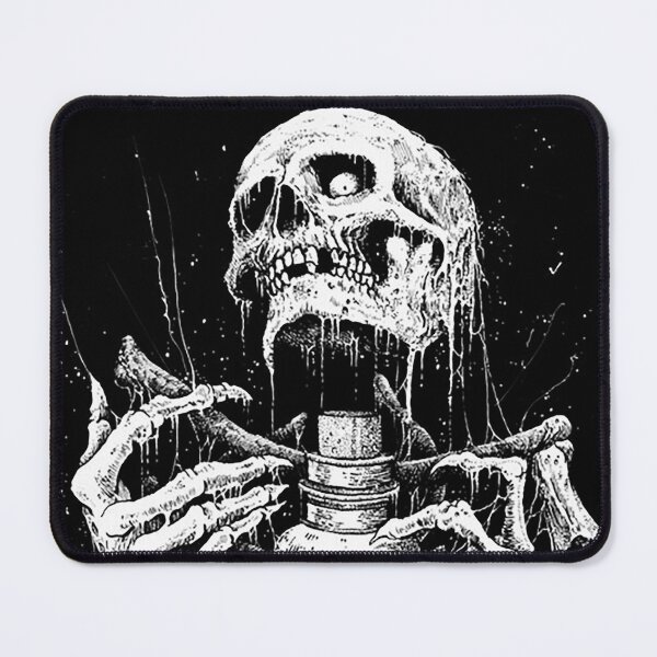 Item preview, Death Skeleton holding bad vibes poison black & white designed and sold by DRK7DSGN.