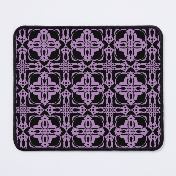 Item preview, Floral Crosses Pattern (Purple on Black Background) designed and sold by CadenceLG.