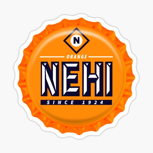 "1960s Orange NEHI Soda Bottle Cap Art" Sticker for Sale by