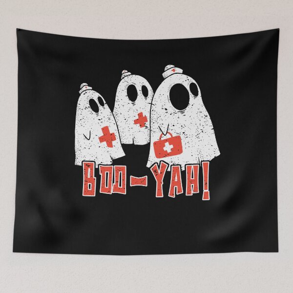 Item preview, Boo Yah Spooky Nurse Halloween Retro Vintage Style designed and sold by Countrysmart.