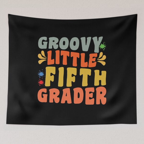 Item preview, Groovy Little Fifth Grader, funny back to school quote designed and sold by Artsy Fun.
