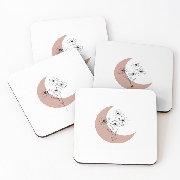 Item preview, Moon Line Flowers designed and sold by HappyLifeCreate.
