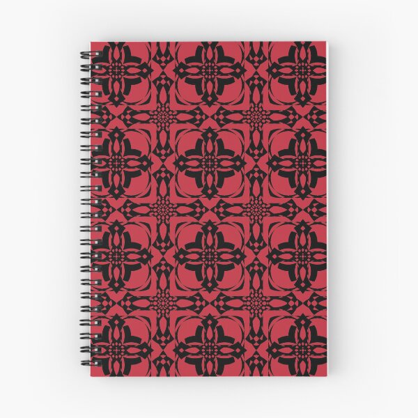 Item preview, Floral Crosses Pattern (Black on Red Background) designed and sold by CadenceLG.