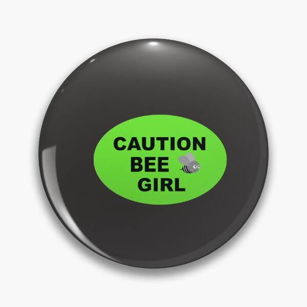 Item preview, CAUTION BEE GIRL industrial style green sign designed and sold by lobodelnoir.