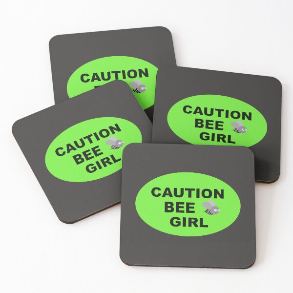 Item preview, CAUTION BEE GIRL industrial style green sign designed and sold by lobodelnoir.