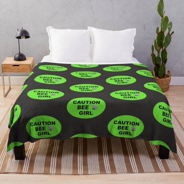 Item preview, CAUTION BEE GIRL industrial style green sign designed and sold by lobodelnoir.
