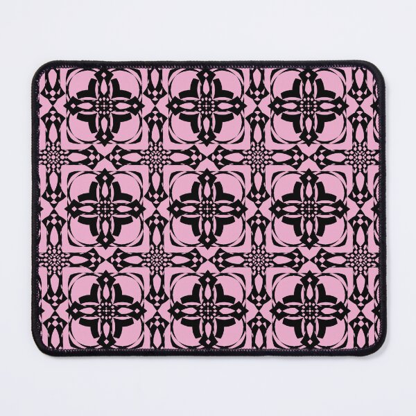 Item preview, Floral Crosses Pattern (Black on Pink Background) designed and sold by CadenceLG.