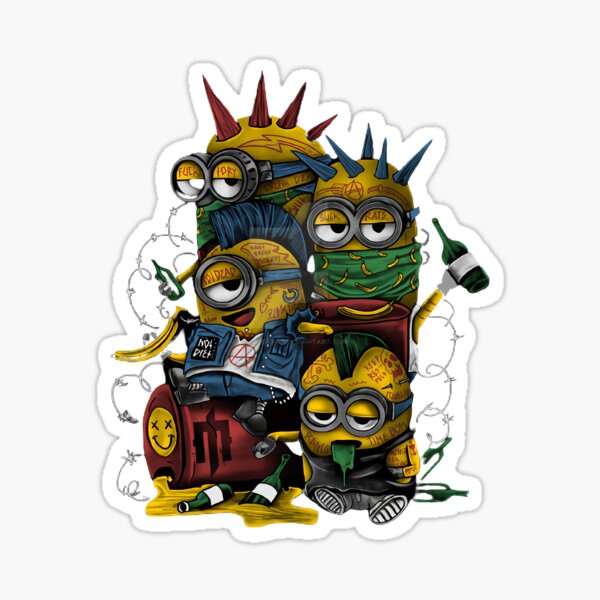 Despicable Me, Minion Dave Happy Sticker, Zazzle