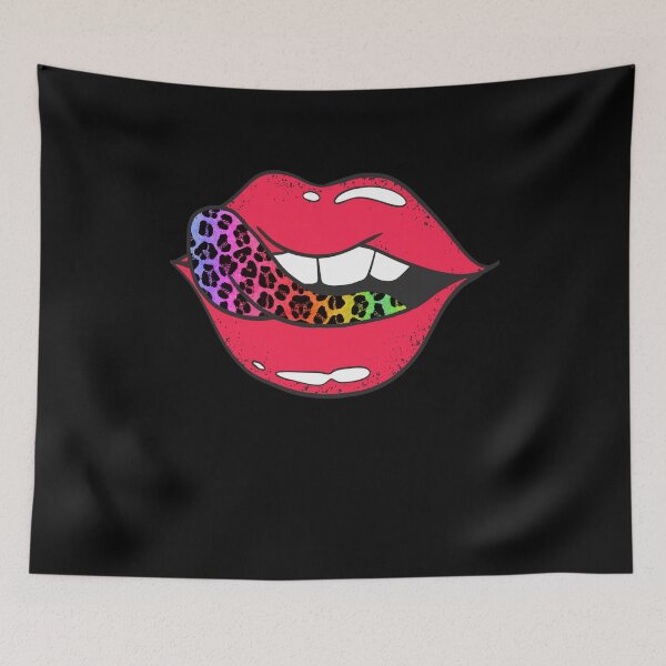 Item preview, Women Men Summer Cute Sexy Lips Face Leopard Tongue Graphic designed and sold by Countrysmart.