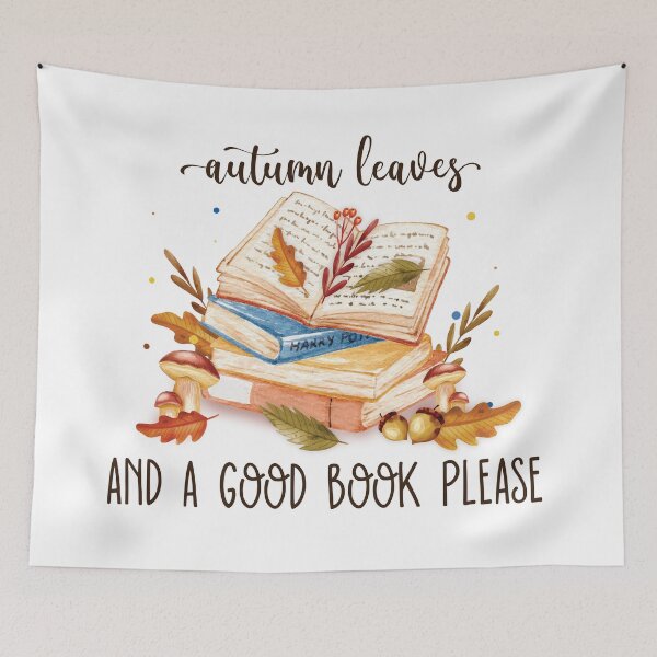 Item preview, Autumn Leaves & A Good Book Please designed and sold by PlumBlushCo.