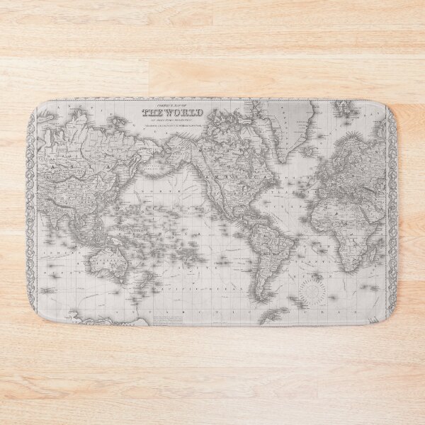 Item preview, Colton’s Map of the World 1855 Neutral designed and sold by VintageArchive.