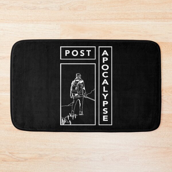 Item preview, Aesthetic Black and White Post Apocalypse Man Standing with a Sword  designed and sold by shindeku.