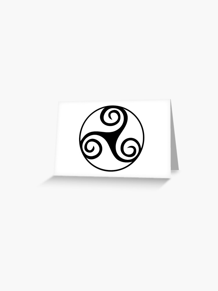 Celtic Tattoo Triskel Black Triskelion Triskele Three Legs Neolithic Bronze Age Iron Age Greeting Card By Tomsredbubble Redbubble