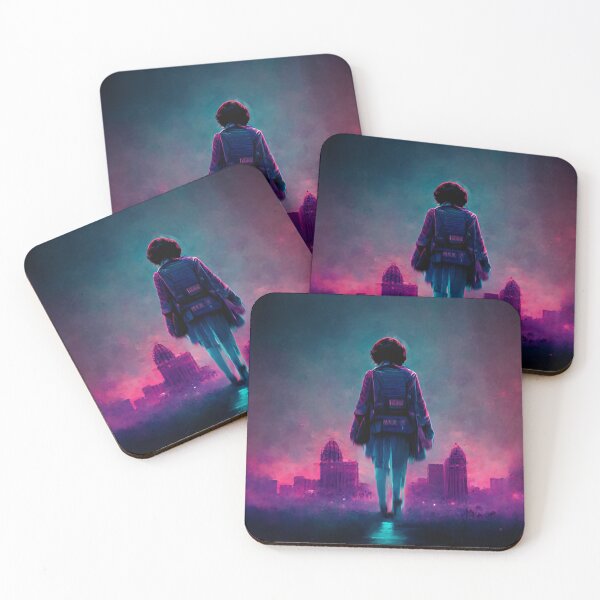 Item preview, Young girl walks in post-apocalyptic city designed and sold by Mediatoni.