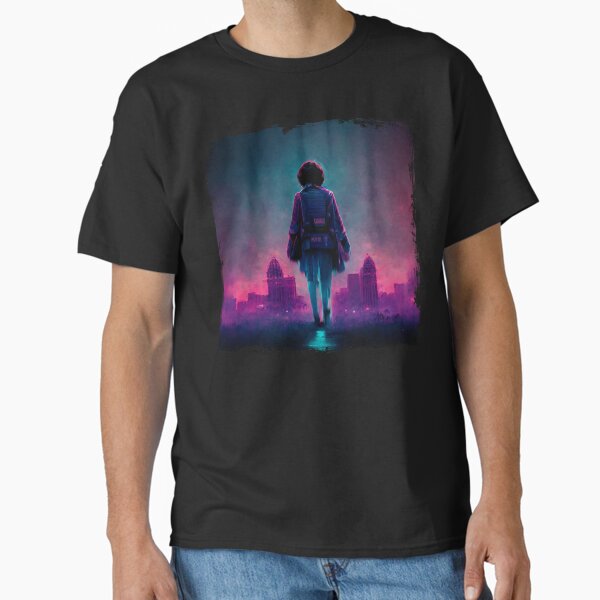 Young girl walks in post-apocalyptic city Classic T-Shirt